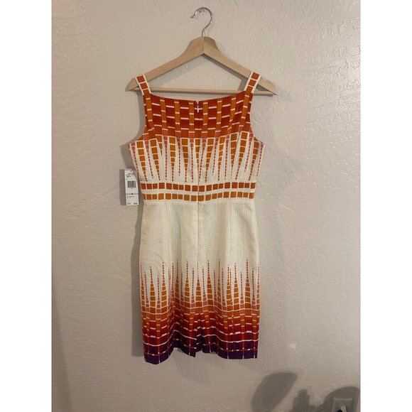 NWT Jones New York 100% Cotton Carnival Of Color Dress - Picture 8 of 11